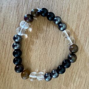 Black and Clear Beaded Bracelet